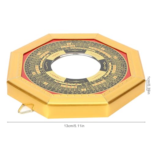 Tyenaza Brown Feng Shui Bagua Concave Mirror for Luck & Protection