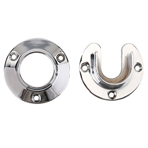 Heavy Duty Closet Pole Sockets - Chrome, 1-5/16" Diameter