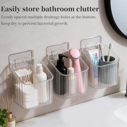 CasaVibe 4 Pack Clear Stackable Storage Bins for Pantry & Desk Organization