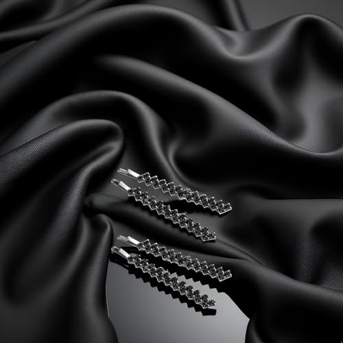 Black Crystal Hair Pins Rhinestone Bobby Pins 2 Pairs