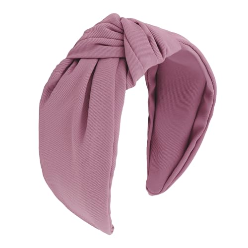 Ondder Pink Knotted Headband for Women Non-Slip Wide Hair Accessory