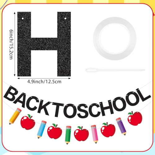 Atiloy Back to School Banner and Pencil Garland Classroom Decor