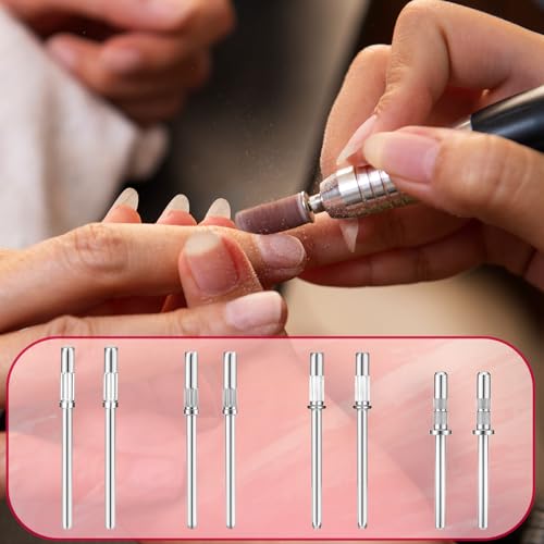Xelsluthe 8 PCS Mini Mandrel Nail Bits for Small Sanding Bands, 3.1mm