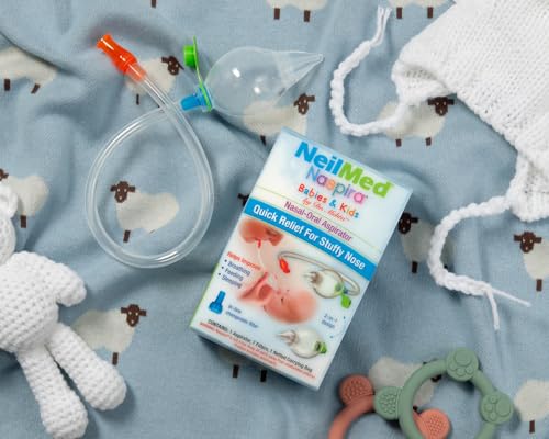 NeilMed Baby NäsaKleen Nasal-Oral Aspirator with 49 Filters & Travel Case
