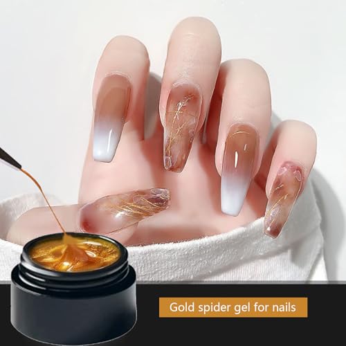 Vonrui Gold Spider Gel for Nails - UV LED DIY Nail Art Design Paint