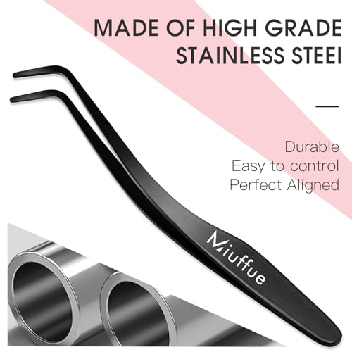 Miuffue Stainless Steel Lash Applicator Tool for Cluster & Strip Lashes
