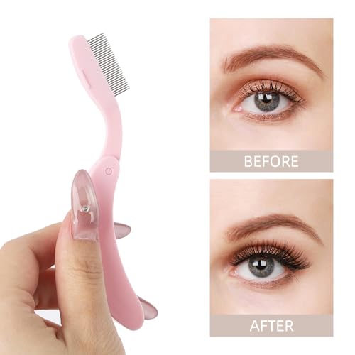 5-Pack Folding Metal Eyelash Comb & Separator Tool for Lashes