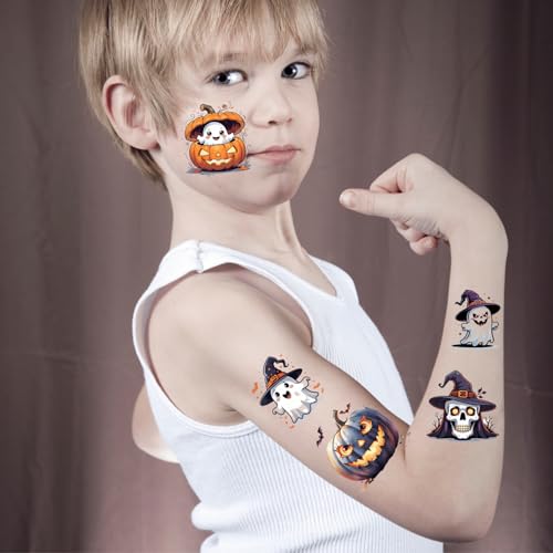 Glow in the Dark Halloween Temporary Tattoos 108 PCS Party Favors