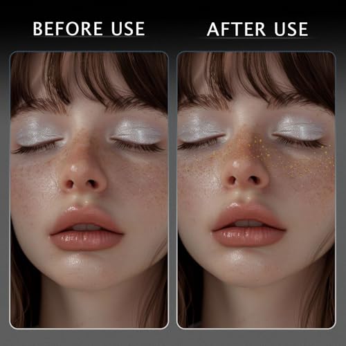 Sintario Gold Glitter Freckles Face Tattoo 12 Pcs Waterproof Makeup