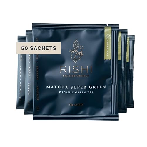 Rishi Tea Organic Matcha Super Green Tea Bags - 50 Sachets