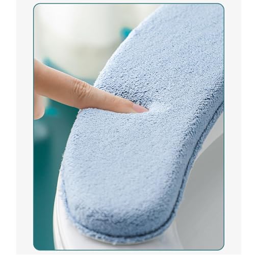 ZORGONS Soft Toilet Seat Cover Set with Thick Sponge Cushion - Blue