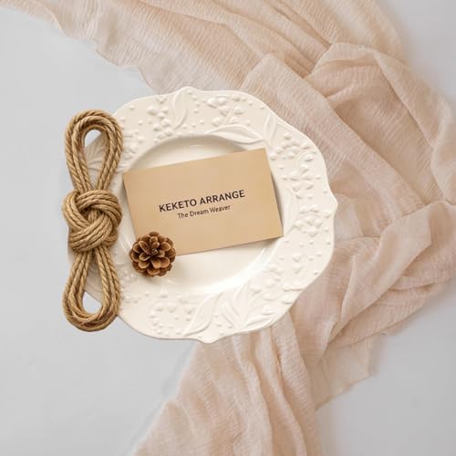 Light Beige Cheesecloth Table Runner 35x120in - Elegant Home Décor
