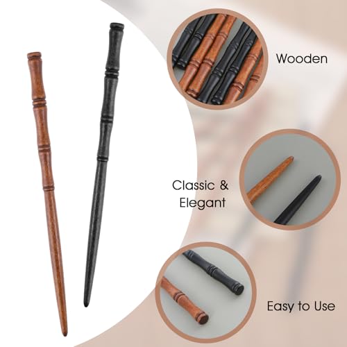 Gjinxi Wooden Hair Chopsticks 8-Piece Bamboo Shape Hair Sticks Pins