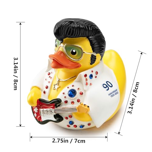 Elvis Duck Figurine with Rhinestones - Decorative Collectible