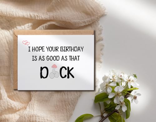 Humorous Birthday Card for Boyfriend | I Hope Your Birthday Is As Good As That Dick