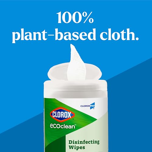 CloroxPro EcoClean Disinfecting Wipes, Plant-Based Multi-Surface Cleaner, 75 Count