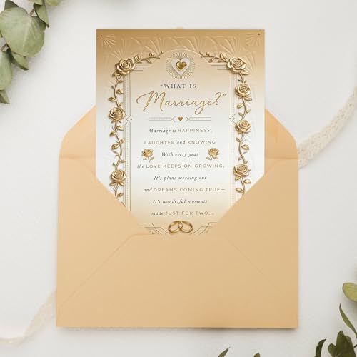 Elegant Wedding Card for Newlyweds | FANCYLUCKY Marriage Gift