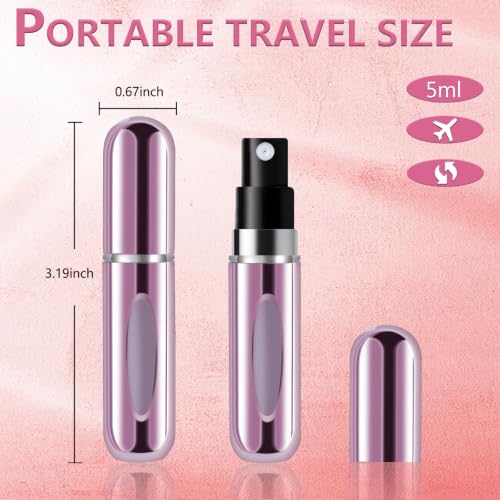 opasyo Refillable Perfume Atomizer Leak-Proof 5ml 4 Pack Travel Spray