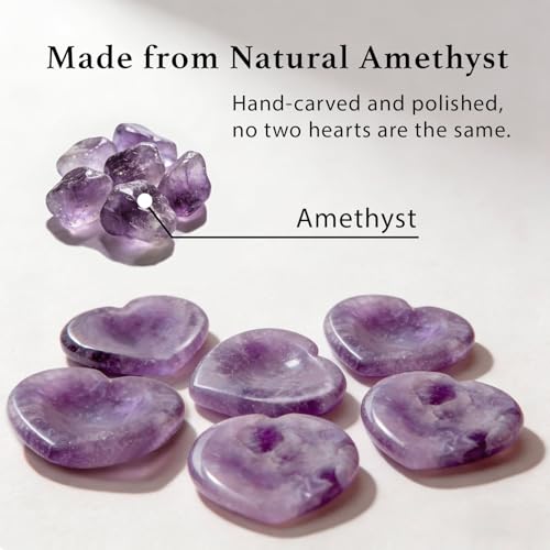 Amethyst Anxiety Support Gift for Women - Stress Relief Worry Stone