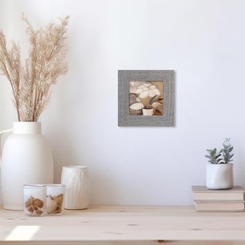CORE ART 4x4 Rustic Picture Frame - Solid Wood with HD Glass