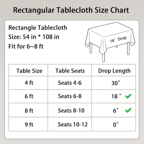 54 x 108 Inch Ivory Disposable Plastic Tablecloths - 2 Pack
