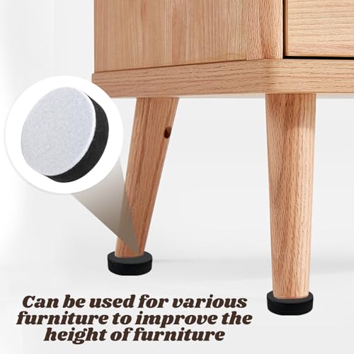 Kyuionty Self-Adhesive Furniture Risers, 2.5" Round, 0.6" Lift - 8 Pack