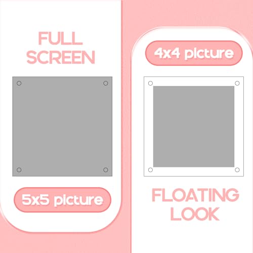 Vowcarol 5x5 Acrylic Magnetic Picture Frame, Double-Sided Clear Desktop Stand