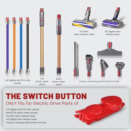 Dyson V10 V12 Slim Cleaner Head Clip Latch Button Replacement