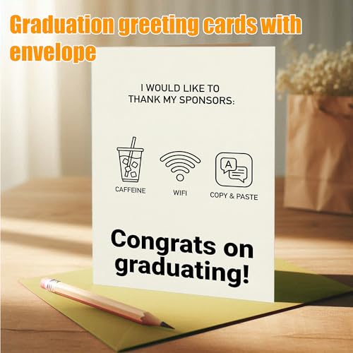 Funny Graduation Card 2026 - Thank You Sponsors | 5x7 inch