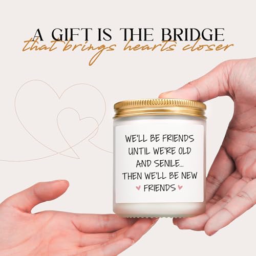Gold-New Friends Lavender Scented Candle - Best Friend Birthday Gift