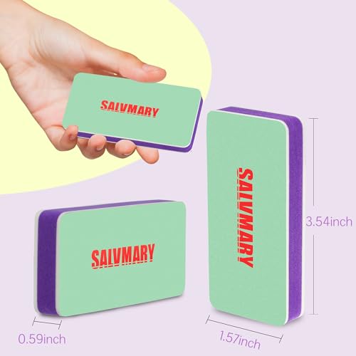 SALVMARY Nail Shine Buffer Block 2-Pack - 400/3000 Grit Nail Polisher