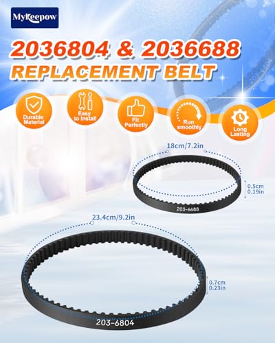 2-Pack Vacuum Belts for Bissell ProHeat 2X Upright Vacuum