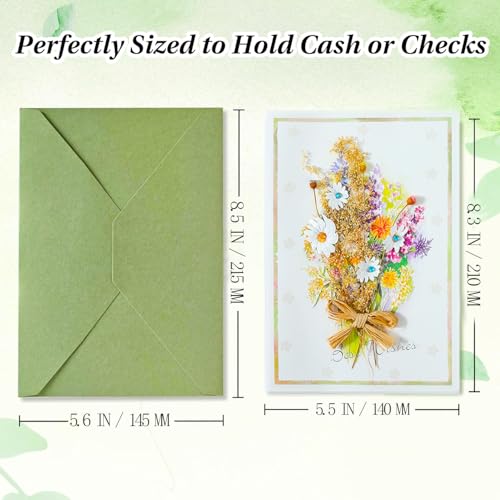 Handmade Dried Floral Wedding Card for Bride To Be and Engagement