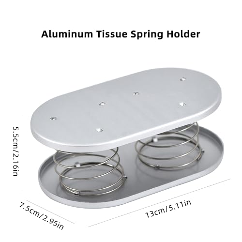 Aluminum Alloy Tissue Box Lifter with Controlled-Tension Spring | Fits Most Rectangular Tissue Boxes