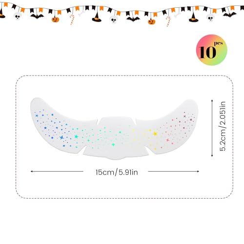 BESTOCEAN Glitter Freckles Face Tattoos with Makeup Remover Wipes