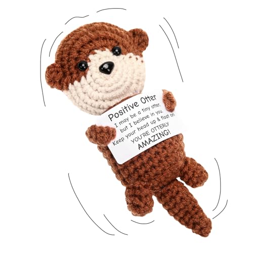 Otter Crochet Doll - Positive Emotional Gift with Message Card