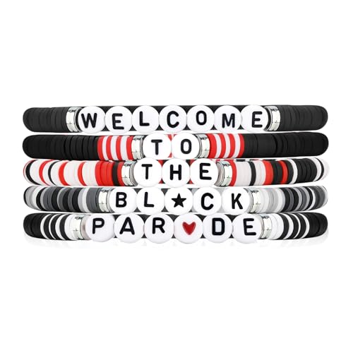 IDesign Punk Rock Black Bracelet Set - Concert & Party Jewelry - Welcome