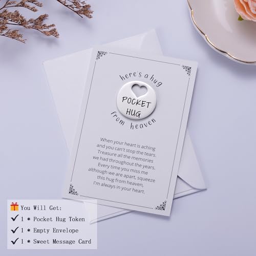 Pocket Hug from Heaven Token - Silver Stainless Steel Memorial Gift