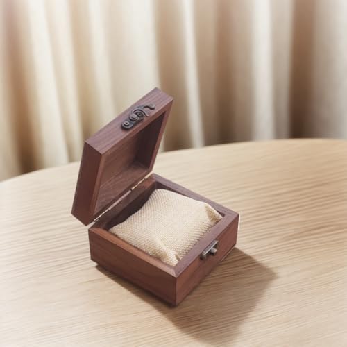 Walnut Wood Jewelry and Watch Box - Keepsake Storage Gift (Walnut)