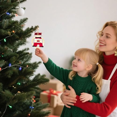 Funny Christmas Ornaments 2025 - Wooden Santa Tree Decorations