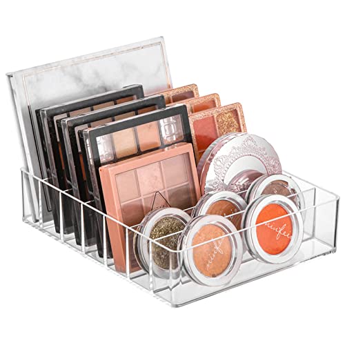 Acrylic Eyeshadow Palette Organizer with 7 Compartments - Clear Makeup Storage