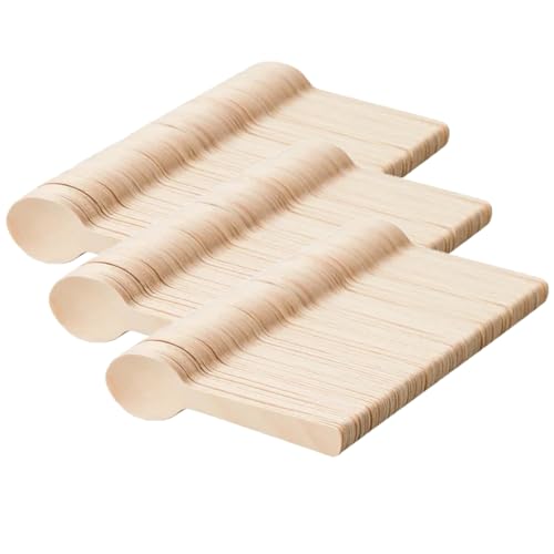 300 Pcs 4-Inch Mini Wooden Spoons - Biodegradable Birch Utensils