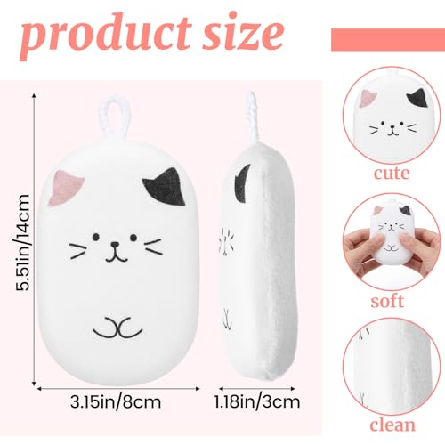 Ferrochef 3-Pack Bath Loofah Sponge Animal Pattern Soft Body Scrubber