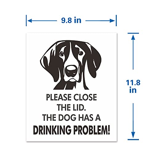 Funny Dog Toilet Seat Sticker - Please Close The Lid Removable Vinyl Decal