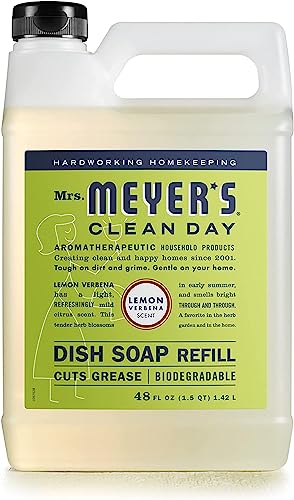 Mrs. Meyer's Clean Day Liquid Dish Soap, Lemon Verbena, 64 Fl Oz Refill
