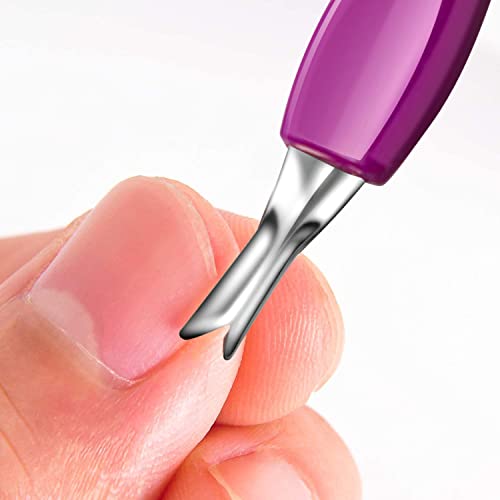 Arbootjin 12Pcs V Shaped Cuticle Pusher and Trimmer Tool Set