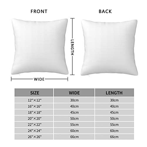 Personalized Photo Pillow Cover 12x12" - Custom Text & Image