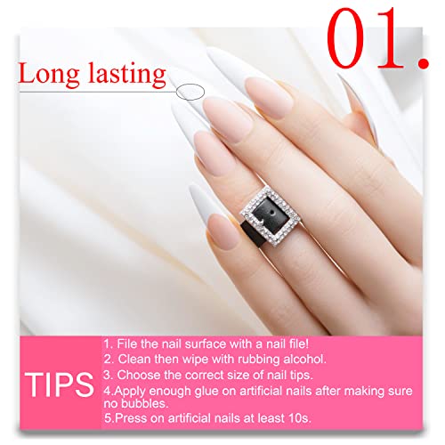 ANYINS Professional Brush-On Nail Glue for Acrylic & Press-On Nails (8ml)