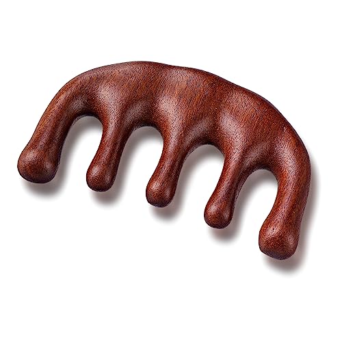 Amaxiu Wooden Sandalwood Massage Comb Anti-Static Wide Tooth Scalp Comb
