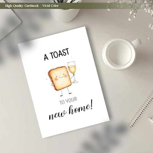 Funny Yellow Housewarming Greeting Card with Envelope & Stickers
